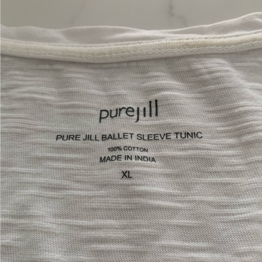 PURE JILL XL BALLET SLEEVE TUNIC
100% COTTON ombré White Blue Tee New no tag - Picture 3 of 9
